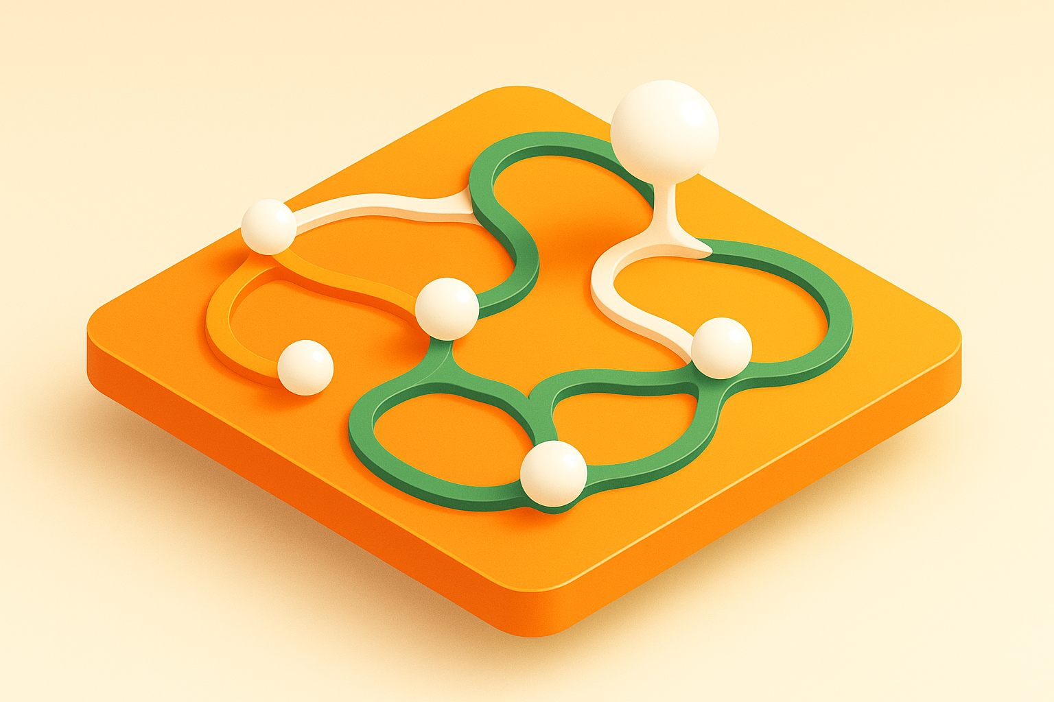 Abstract illustration of glowing interconnected nodes and pathways symbolizing global SEO connections.