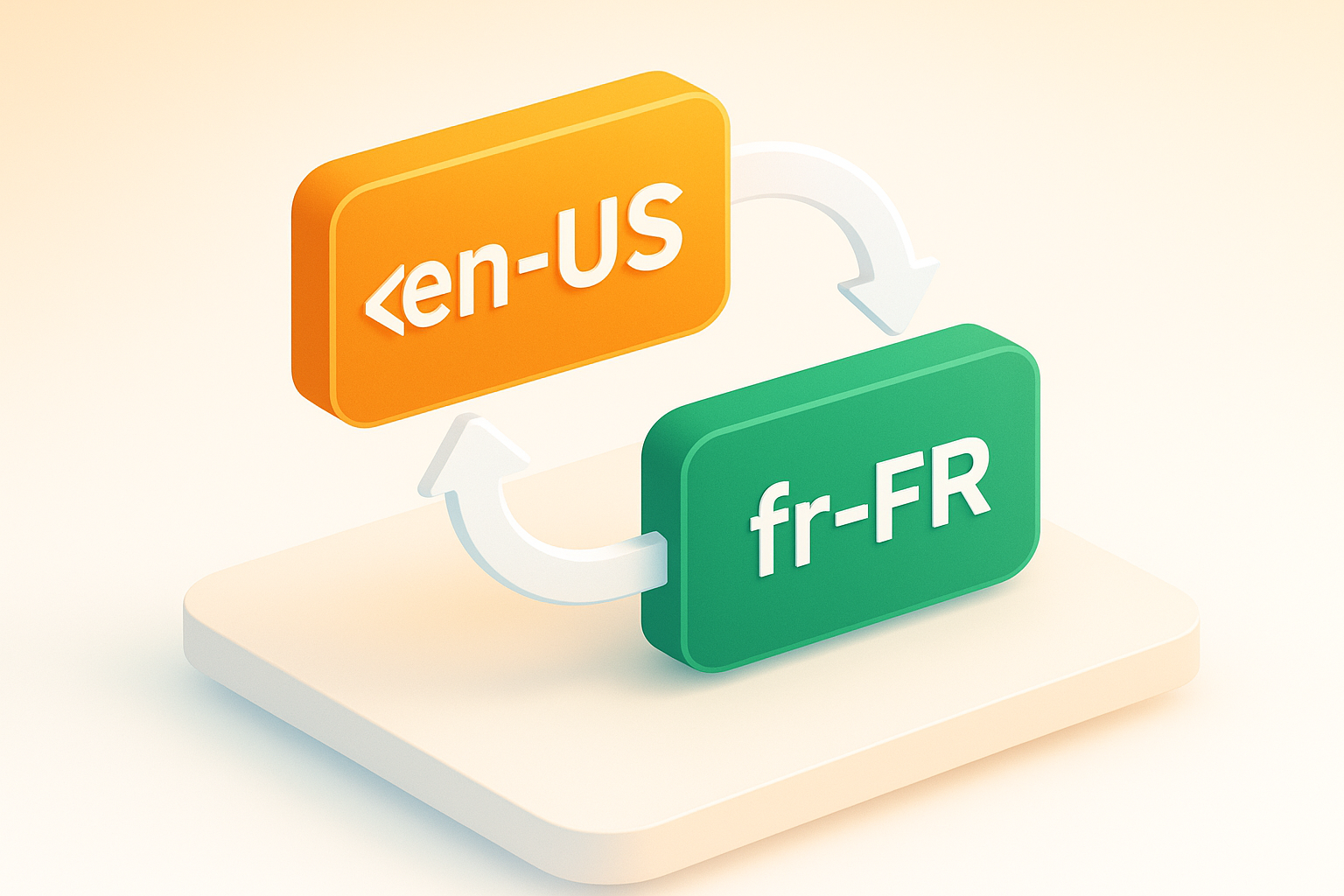 Abstract illustration of interlocking code tags with looping arrows and vibrant colors.